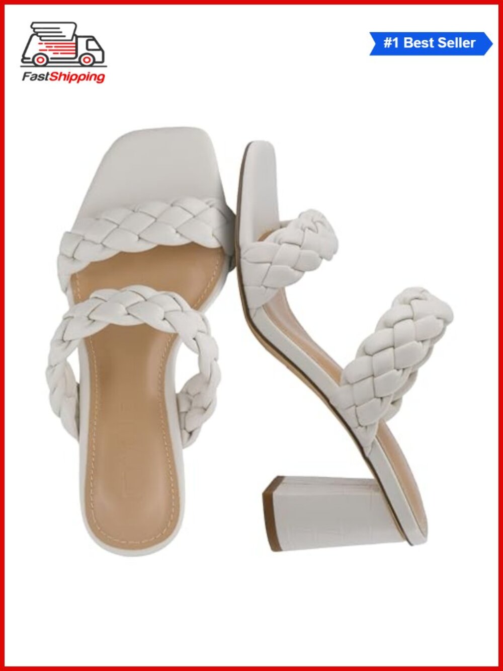 ✨ CUSHIONAIRE Irine Chunky Block Heel Sandals Square Toe Memory Foam